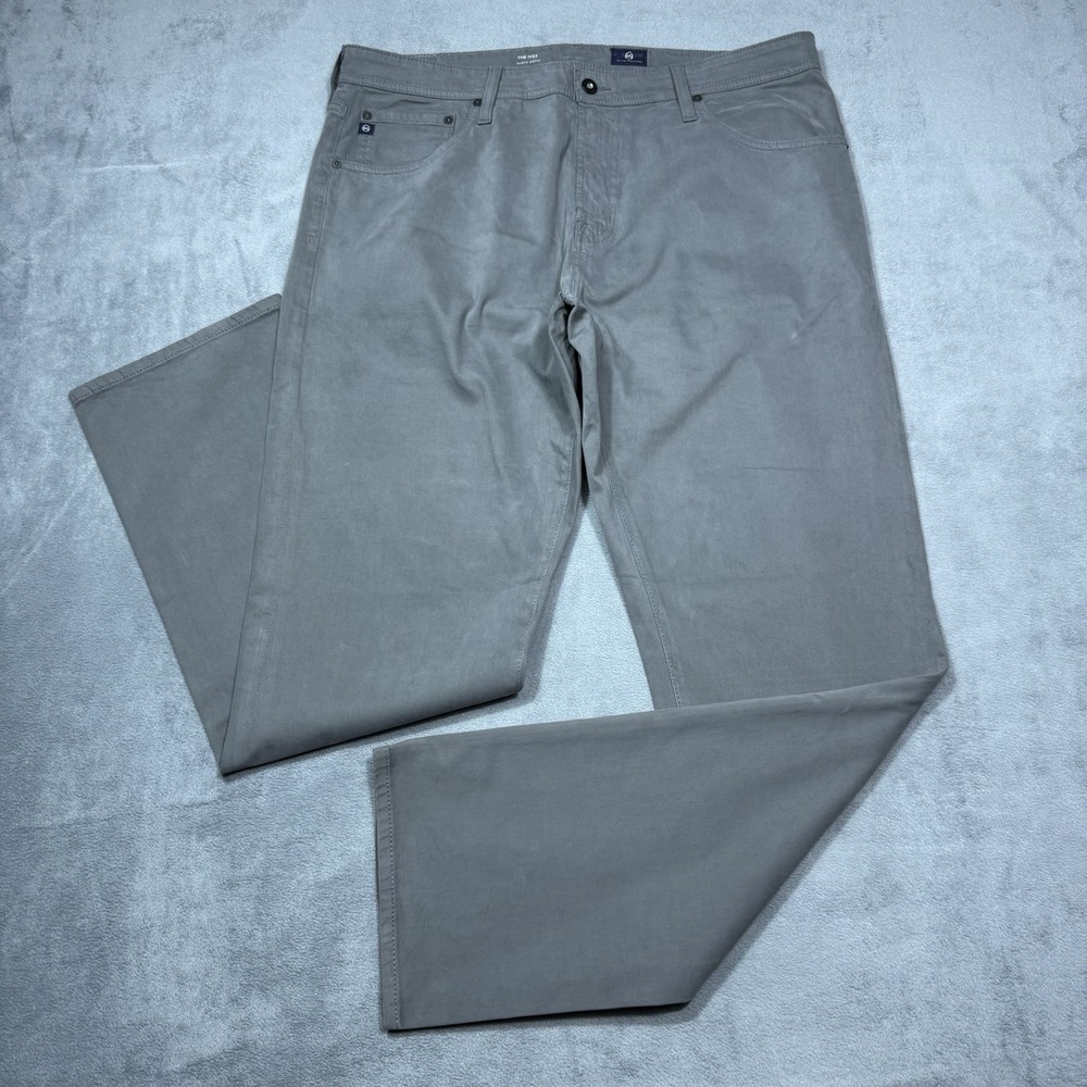 AG Adriano Goldschmied Jeans Mens 36x32 The Ives Modern Athletic Chino Gray USA
